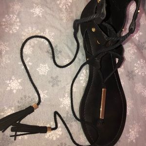 ALDO Black Lace Up Sandal
